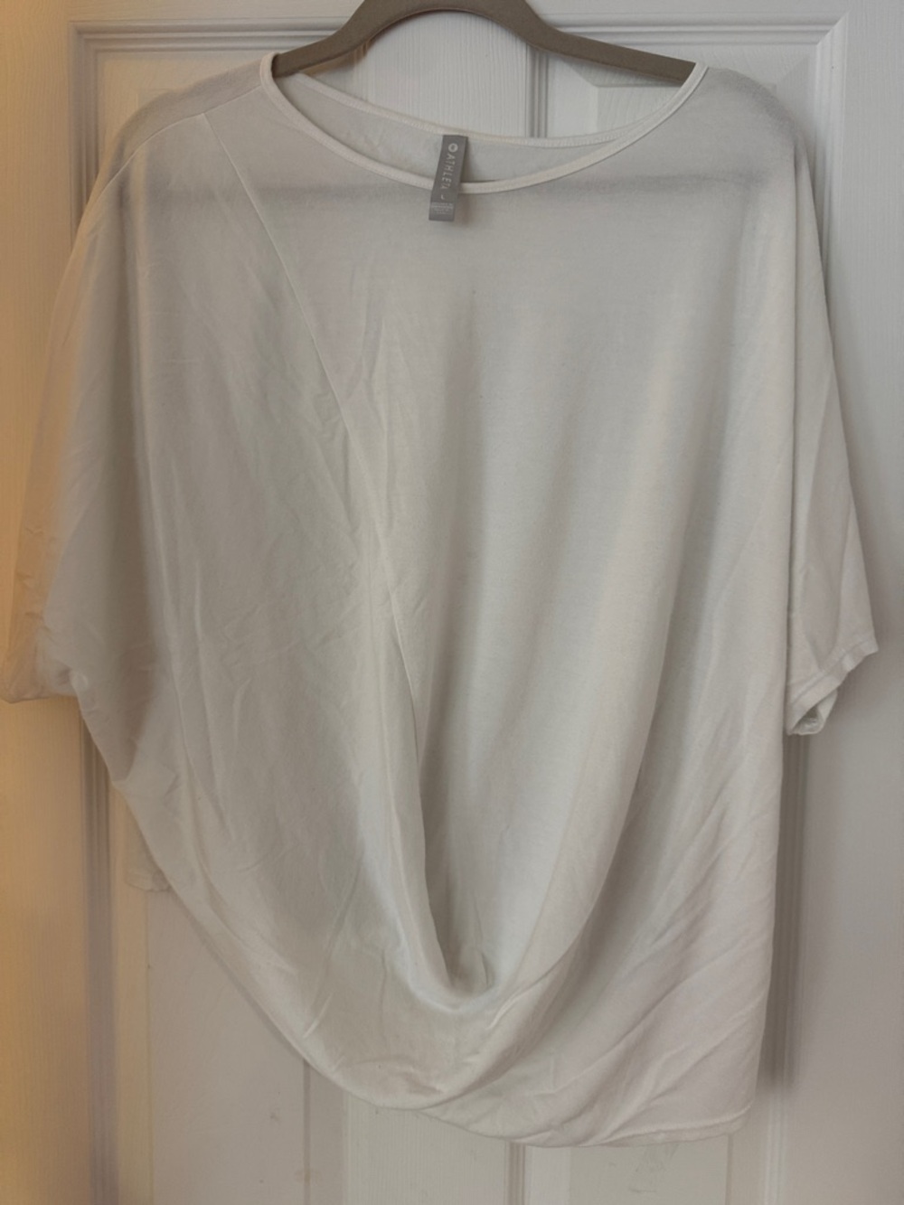 Athleta white flow top